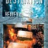 Cover of the religious doctrine book "Destination: Heaven or Hell" featuring symbolic imagery of heaven above and hell below.