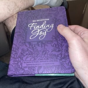 2022 Finding Joy 366 Devotions, Purple Floral Faux Leather Devotional for Women