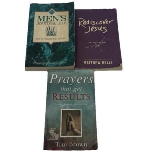Christian Devotional Book Lot 3 Men’s Bible Rediscover Jesus Prayers That Get