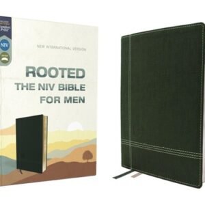 Rooted: The NIV Bible for Men, Leathersoft, Green, Comfort Print by Zondervan