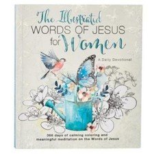Illustrated Words Jesus for Women Devotional Book by Carolyn Larsen (2016, Trade
