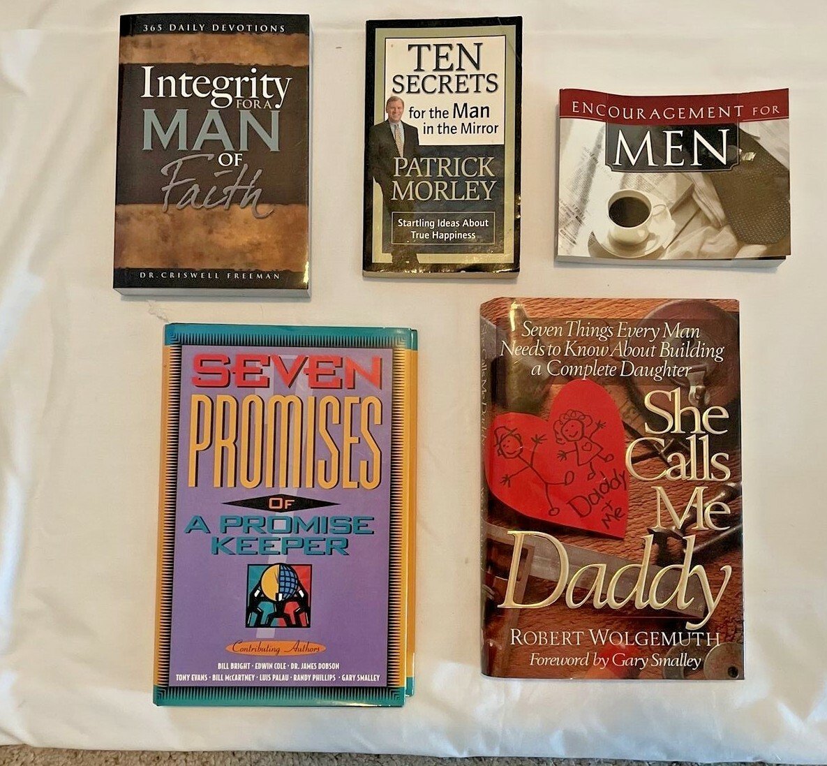 LOT of Men's Spiritual/Encouragement Books, Set of 5, Award-Winning Authors