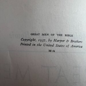 Great Men of the Bible HC (1937) Walter Russell Bowie — First Edition