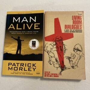 2 Faith Books Man Alive Morley 2012 Living Room Dialogues 1965 Paperback