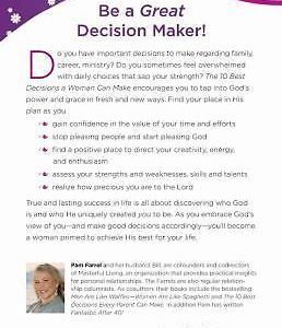 The 10 Best Decisions a Woman Can Make: Finding Your Place in God's Plan, Farrel