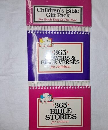 RARE Bible Vintage Children's Verses Prayers Stories for each day of the year