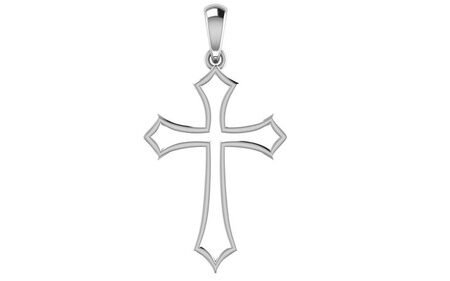 Classic Cross Pendant 999 Fine Silver 30mm Handmade USA Christian Faith