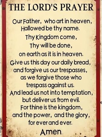 The Lord's Prayer Our Father Who Heaven Tin Metal Signs Home Décor 8x12