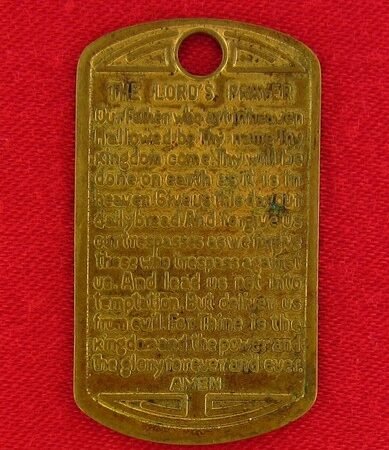 Vintage THE LORD'S PRAYER Medal OUR FATHER Religious Catholic Goldtone Pendant