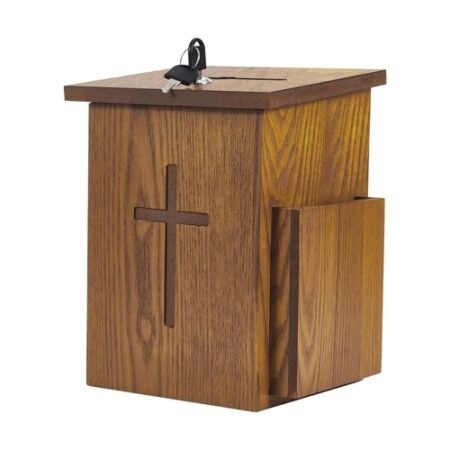 Prayer Request Box - Offering Boxes For Church, Cross Offering Box Collection