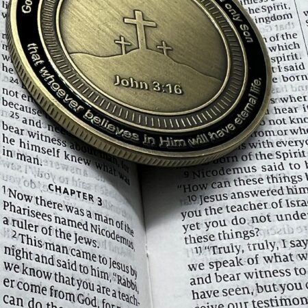 Christian Salvation John 3:16 Gospel Evangelism Chaplain Challenge Coin
