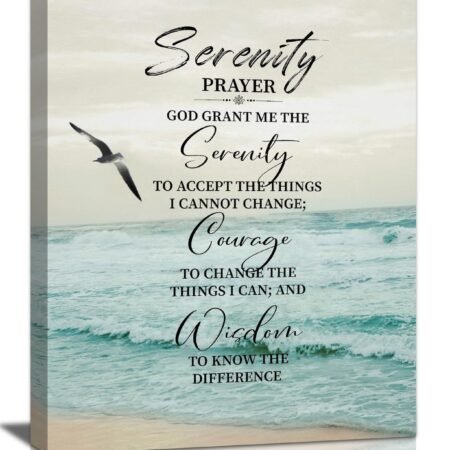 Serenity Prayer Decor Wall Art God Grant Me The Serenity Canvas Prints Bible ...