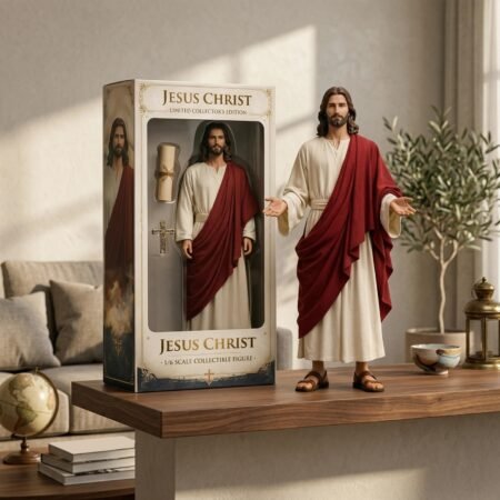 Jesus Christ Resin Statue Sacred Heart Figure Christian Home Decor Collectible