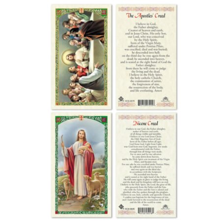 Laminated Apostles Creed AND Nicene Creed Holy Prayer Card Set Catholic