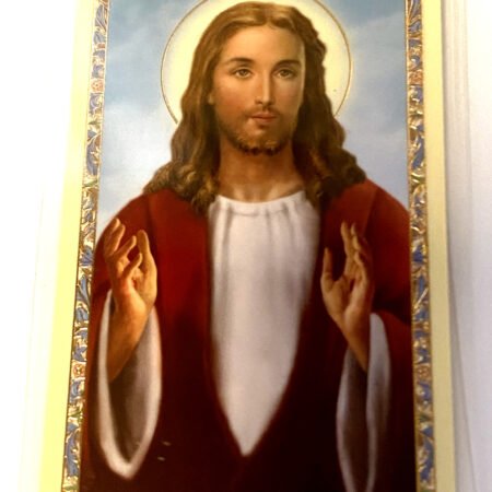 "Prayer for Healing" Laminated Card with image of Jesus, New #PCL-08