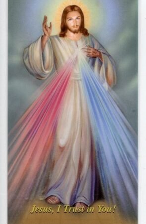 CHAPLET OF THE DIVINE MERCY - Laminated Holy Cards. QUANTITY 25 CARDS