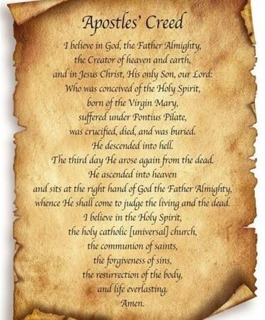 Apostles' Creed Christian Catholic PRINT Amazing - 8" x 10" ready to be framed
