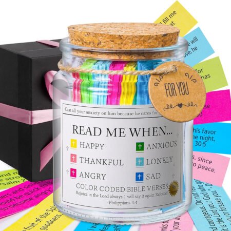 Bible Verse Jar for Daily Encouragement - Perfect Gift for Moms & Graduates