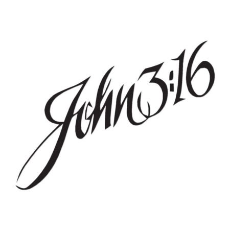John 3:16 Cursive - Vinyl Decal Sticker - Multiple Color & Sizes - ebn910