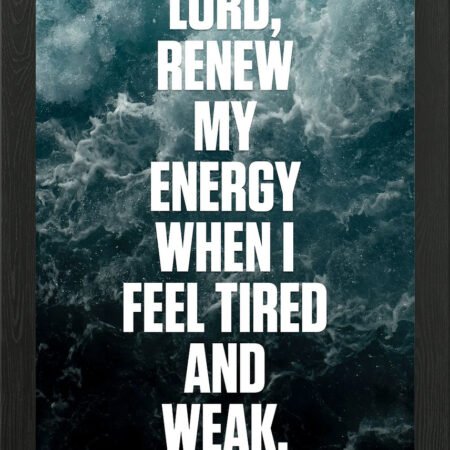 Bible Verse About Strength Framed Wall Art Poster Canvas Print Picture