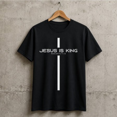 Christian Jesus Is King T Shirt Bible Verse Scripture Faith Cross Men Women