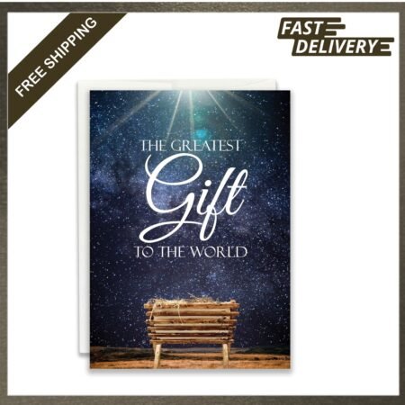 Religious Christmas Card Pack of 24 with Envelopes Greatest Gift Scripture