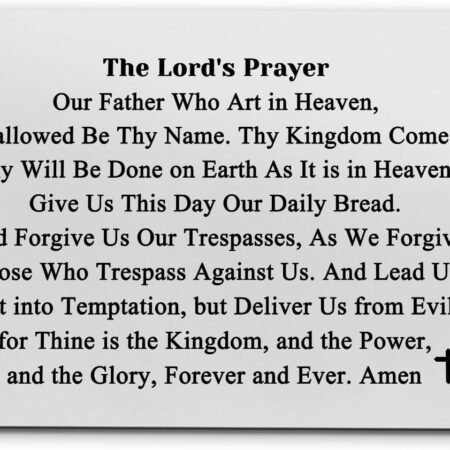 The Lord'S Prayer Wallet Card Bible Verse Metal Card Religious Gifts