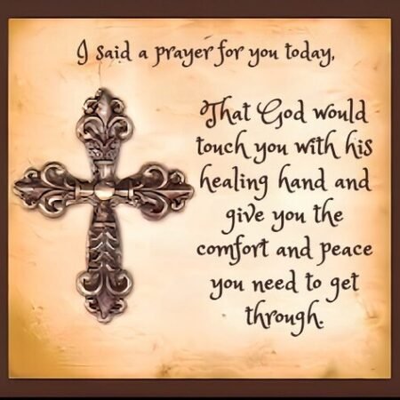 I said a prayer for you today that God would touch you with healing hand MAGNET