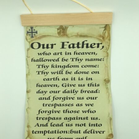 Our Father Prayer ( Catholic Version),, Canvas Wall Print, 8x12