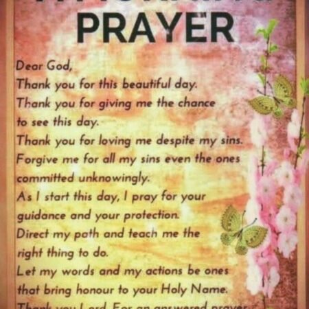 A Morning Prayer " Dear God..." Religious 5 1/2" x 4" Refrigerator Fridge Magnet
