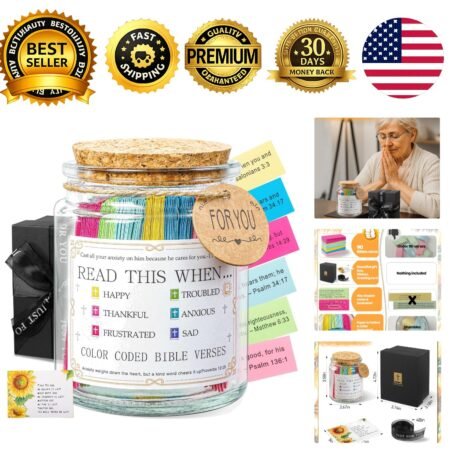 Bible Verse Jar Christian Gift for Women Daily Encouragement Prayer Jar