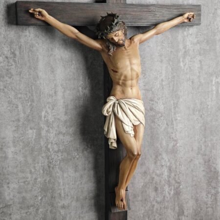 Large Jesus Christ on Cross Crucifix Religious Christian Wall Art Gift 24 inch