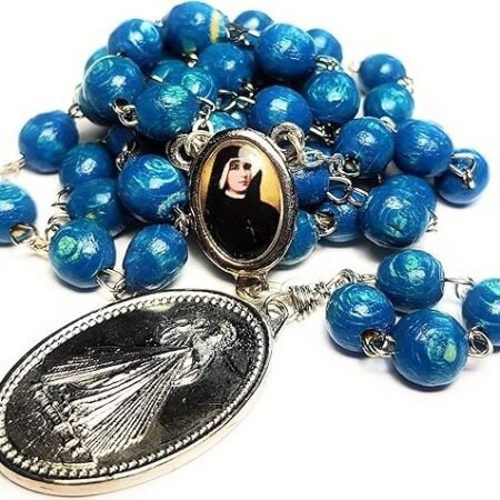 Saint Faustina Kowalska Divine Mercy Chaplet Blue Cord Poland Novena