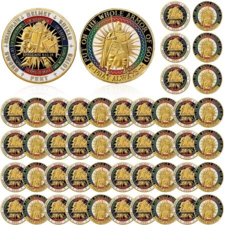 Whole Armor Of God Coins Christian Challenge Commemorative Metal Gifts 48PC