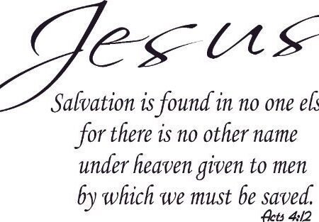Acts 4:12 Bible Verse Wall Decal by Scripture Wall Art Decor Black 11x22..Vinyl