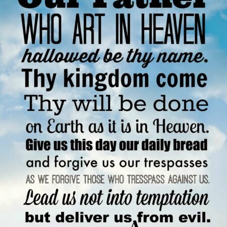 The Lords Prayer OUR FATHER 5" x 7" ready to be framed #OF1