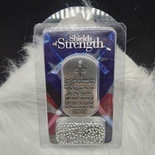 John 3:16 Shields Of Strength Metal Dog Tag Necklace w/Chain Pray Of Salvation