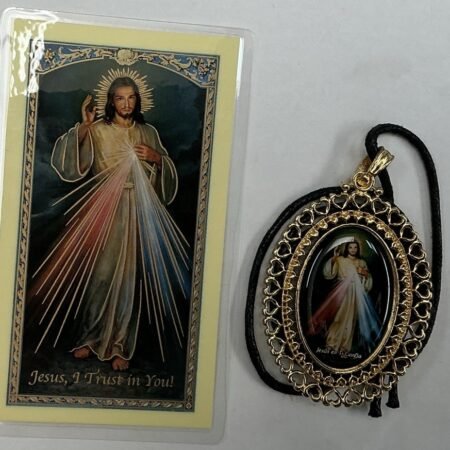 Medal Of The Chaplet Of Divine Mercy And Holy Card Of The Divine Mercy