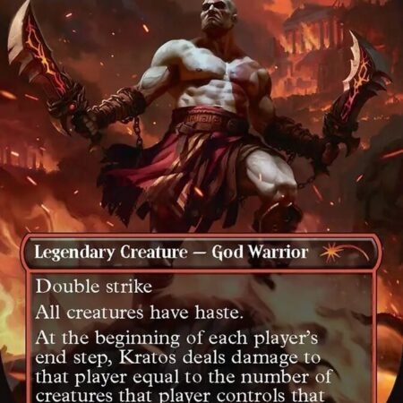 Kratos, God of War Secret Lair Drop Foil Playtest Card