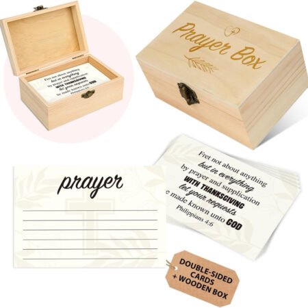 50Pcs Prayer Request Box with Cards to Write on | Prayer Cards Box for Women Men