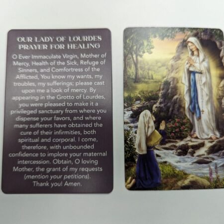OUR LADY OF LOURDES PRAYER FOR HEALING Lot of 25 Laminated Catholic prayer cards