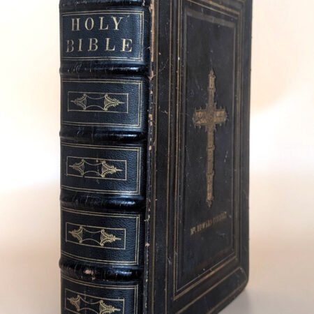 1870 Catholic Family Bible P. O'Shea Douay Rheims Illustrated Leather Gilt Large