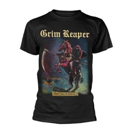 Men's Grim Reaper See You In Hell T-shirt Black