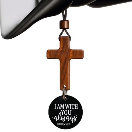 Daily Bible Verse Rearview Mirror Cross Ornament – Daily Scripture Car Charm ...