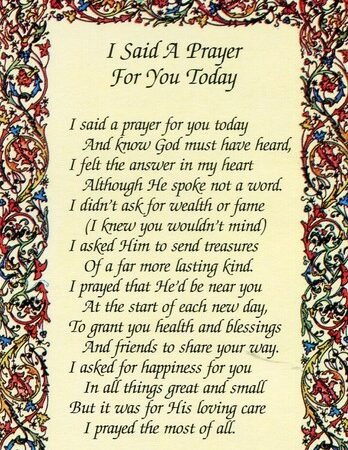I Said A Prayer For You Today N - Laminated Holy Cards. QUANTITY 25 CARDS