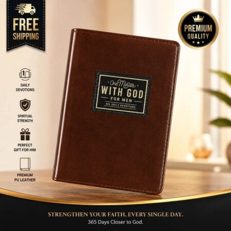 One Minute with God for Men 365 Devotions NEW Faux Leather Devotional Book - USA