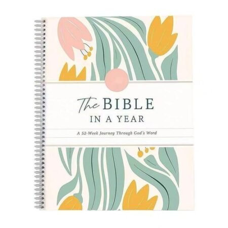 The Bible in a Year 52-Week Faith Study Notebook Spiral Bound.📖