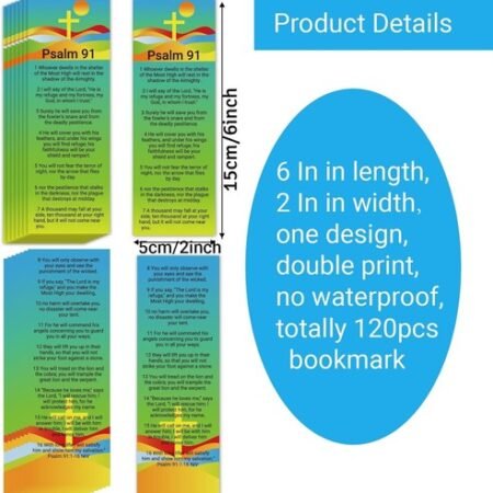 Bible Bookmarks Psalm 91 120 Christian Scripture Reading Gift
