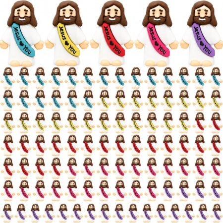 100 Pcs Mini Jesus Figures Jesus Loves You Original Design Jesus Little Toys