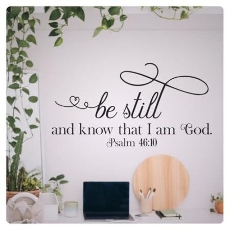 Be Still Bible Verse Religious Scripture Wall Decal Sticker Quote Faith Decor
